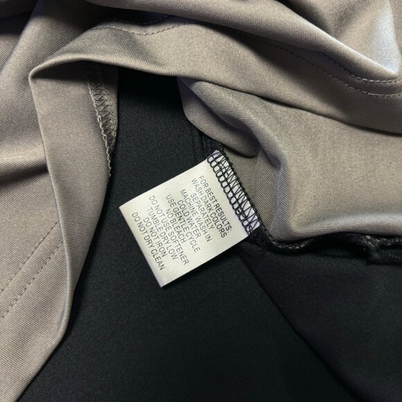 NWT Masters Tech Mens Golf Polo Size Large Grey Black Colorblock Performance - Picture 8 of 13